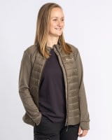 Pinewood Finnveden Hybrid Power Fleece Jacke Damen Oliv Detail 3