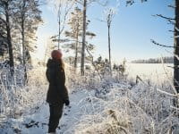 Pinewood Caribou Hunt Extreme Hose Damen Suede Brown/D.Olive Anwendung 2