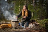 Pinewood V&auml;rnamo Overshirt Hemdjacke Damen D.Green Melange Anwendung