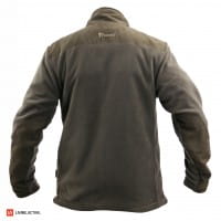 Pinewood Retriever Fleecejacke D.Olive/Suede Brown R&uuml;ckseite