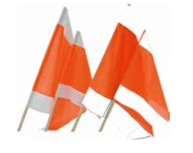 Warnfahne aus Stoff