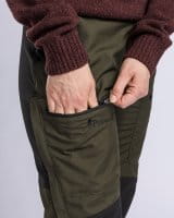 Pinewood Caribou TC Hose Damen Moosgr&uuml;n/Schwarz Detail 1