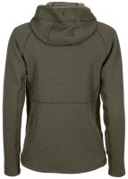 Pinewood Everyday Travel Full Zip Hoodie Damen D.Green Melange R&uuml;ckseite