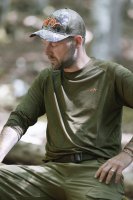 Blaser Tech Langarm Shirt 23 Herren dunkeloliv hochgekr&auml;mpelte &auml;rmel