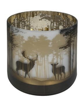 Kaheku Thalas Hirsche Windlicht schwarz