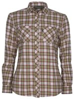Pinewood Felicia Flanellbluse Gr&uuml;n/Weiss Vorderseite 