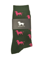 KRAWATTENDACKEL Socken-Set Hirsch + Dackel pink Dackel