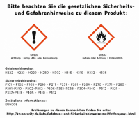 Pfefferspray TW1000 (75 ml / Strahl) inkl. Flip Top Gefahrenhinweise