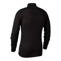 Deerhunter Quinn Merino Half Zip Unterhemd Black Oak R&uuml;ckseite