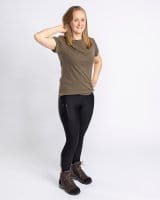Pinewood Merino T-Shirt Damen Green Detail 4