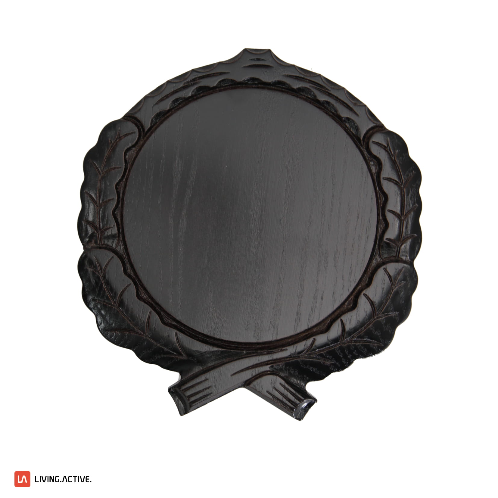 Trophée De Défense De Sanglier Sur écusson Chêne Foncé - Made In France - Occasion