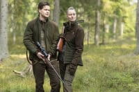 Pinewood Harrie Fleecejacke Green/Suedebrown Anwendung 1