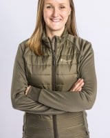 Pinewood Finnveden Hybrid Power Fleece Jacke Damen Oliv Detail 1