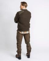 Pinewood Lappland Rough Sweater Mossgreen Melange Detail 4