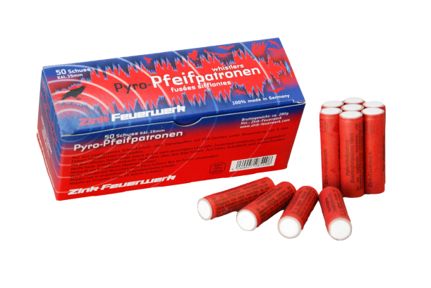 Zink Feuerwerk Pfeifpatronen 50 Stk. 15 mm
