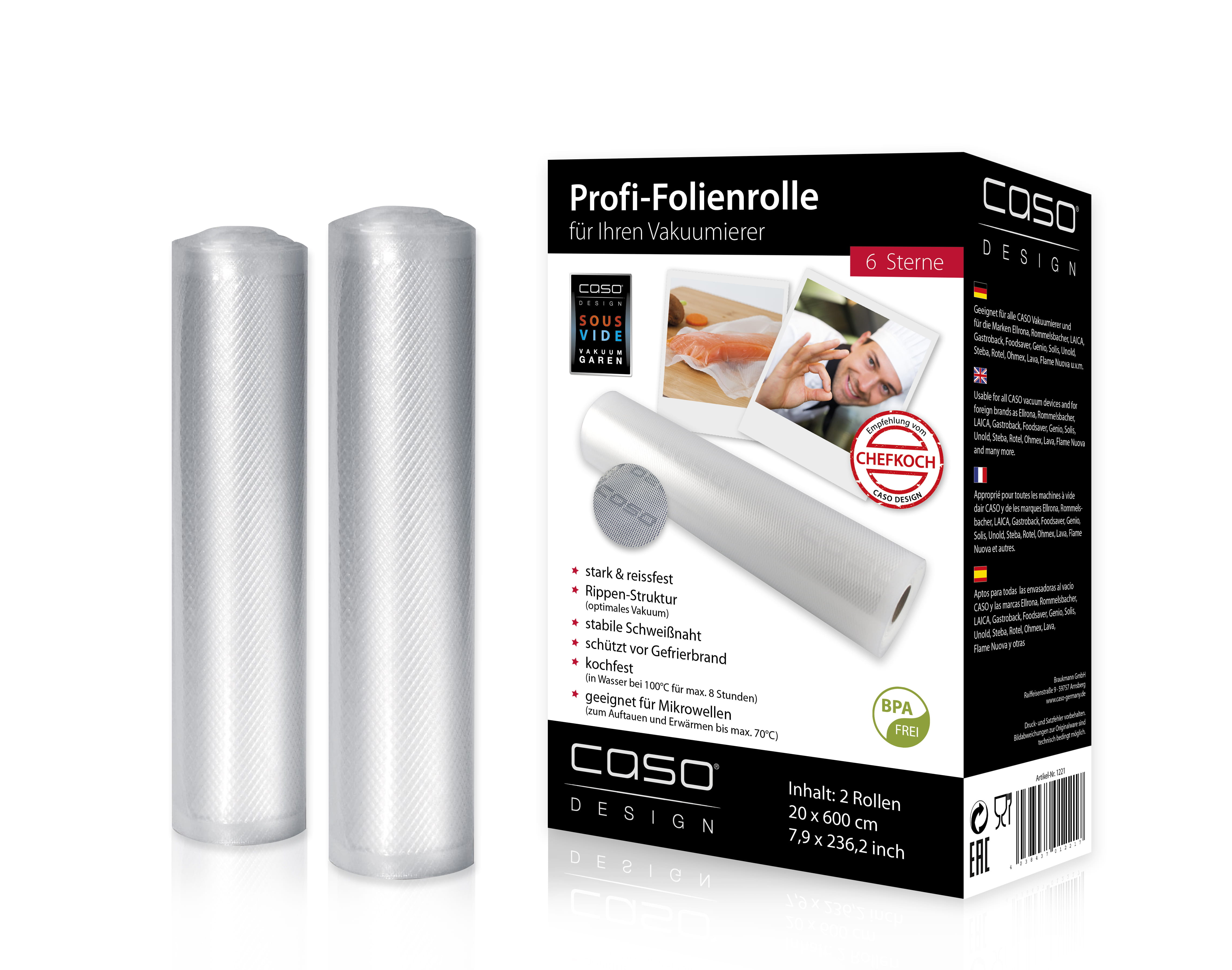 Caso Folienrollen 20x600 cm (2 Stück) kaufen | LivingActive.de