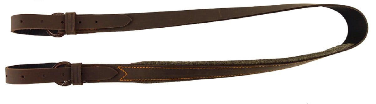 AKAH Gewehrriemen Pull-up Leder mit Wollfilz 3,5 cm