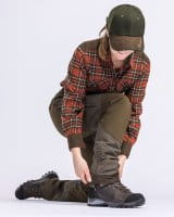 Pinewood Caribou Hunt Extreme Hose Damen Suede Brown/D.Olive Detail 6