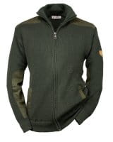 Hubertus Jagd-Strickjacke mit Bes&auml;tzen