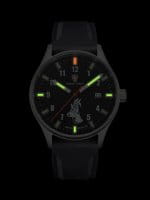 Swiss Timer Trapper schwarz Rehbock H3 Uhr Silikon Nacht