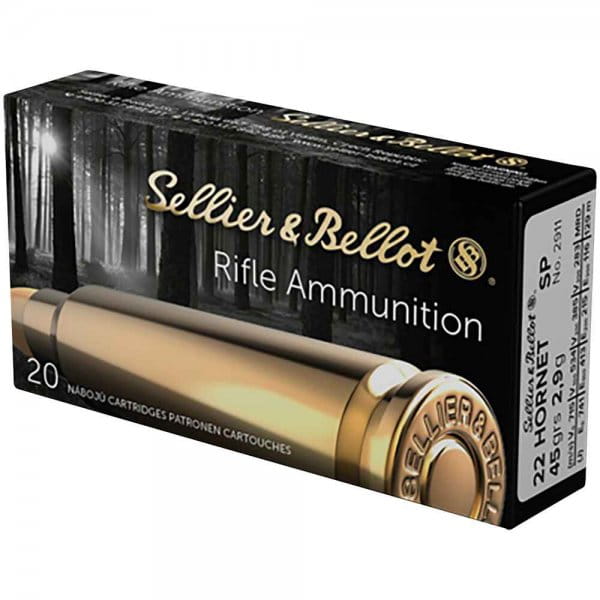 Sellier & Bellot .22 Hornet, Teilmantel 45gr - 20 St. Sellier & Bellot .22 Hornet, Teilmantel 45gr - 20 St.