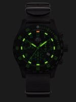 H3Tactical Trooper Carbon Green Chronograph H3 Tactical Watch Nato Nacht