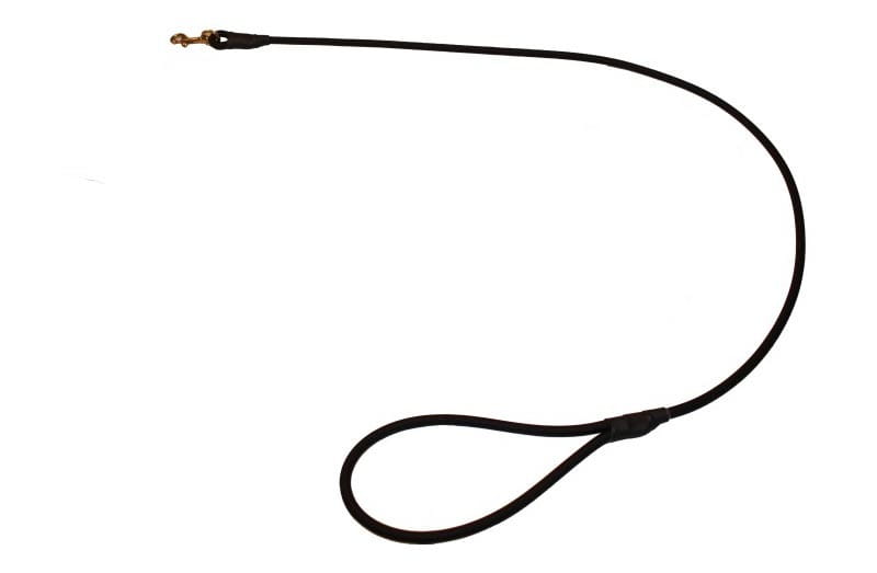 LENNIE BioThane Hundeführleine – Rund, 8mm, 1,5m, Mit Handschlaufe, Schwarz – Wasserfest & Reißfest (Made In Germany)