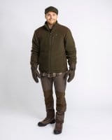 Pinewood Harrie Fleecejacke Green/Suedebrown Detail 3