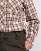 Pinewood Felicia Flanellbluse Gr&uuml;n/Weiss Detail 2