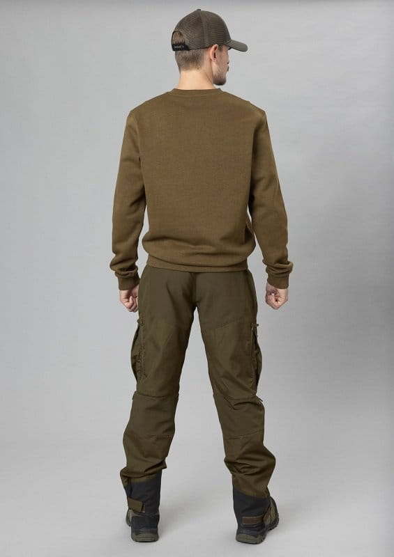 Seeland Pulse Sweatshirt Dark Olive Melange Detail 2