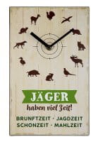 Gilde Metall Wanduhr Jagd J&auml;ger haben viel Zeit