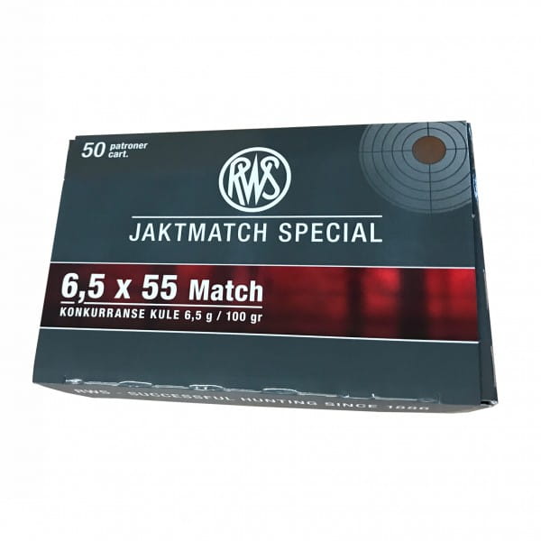 RWS 6,5x55 MATCH 100 Grain, 6,5g HPBT RWS 6,5x55 MATCH 100 Grain, 6,5g HPBT