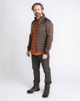Pinewood Finnveden Hybrid Power Fleece Jacke Dusty Brown Detail 3