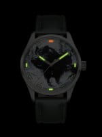 Swiss Timer Trapper Wildschwein H3 Uhr Leder Nacht