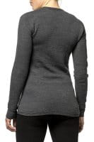 Woolpower Crewneck 200 Shirt Langarm Thermoshirt unisex Grey Detail 3