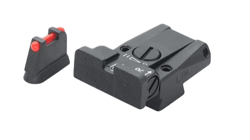 LPA Mikrometer-Visier SPR für CZ M75/85 neu mit rotem Fiber Optic-Korn