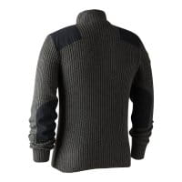 Deerhunter Rogaland Strick mit Rei&szlig;verschluss R&uuml;ckseite Dark Grey melange