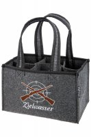 Gilde Filz Flaschentasche "Zielwasser" Vorderseite seitlich