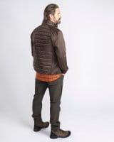 Pinewood Finnveden Hybrid Power Fleece Jacke Dusty Brown Detail 4