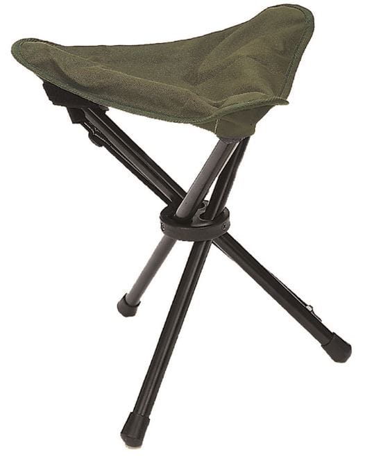 Tabouret Pliant 3 Pieds Vert Mil-Tec - Neuf - Camping, Pêche, Outdoor