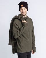 Pinewood Everyday Travel Full Zip Sweater D.Green Melange Imagebild 1