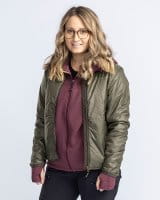 Pinewood Wool Insulated Midlayer Jacke Damen Mossgreen Imagebild 1