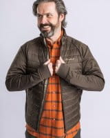 Pinewood Finnveden Hybrid Power Fleece Jacke Dusty Brown Detail 1