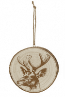 Gilde Holz Baumscheibe Hirsch Motiv Hirsch 1