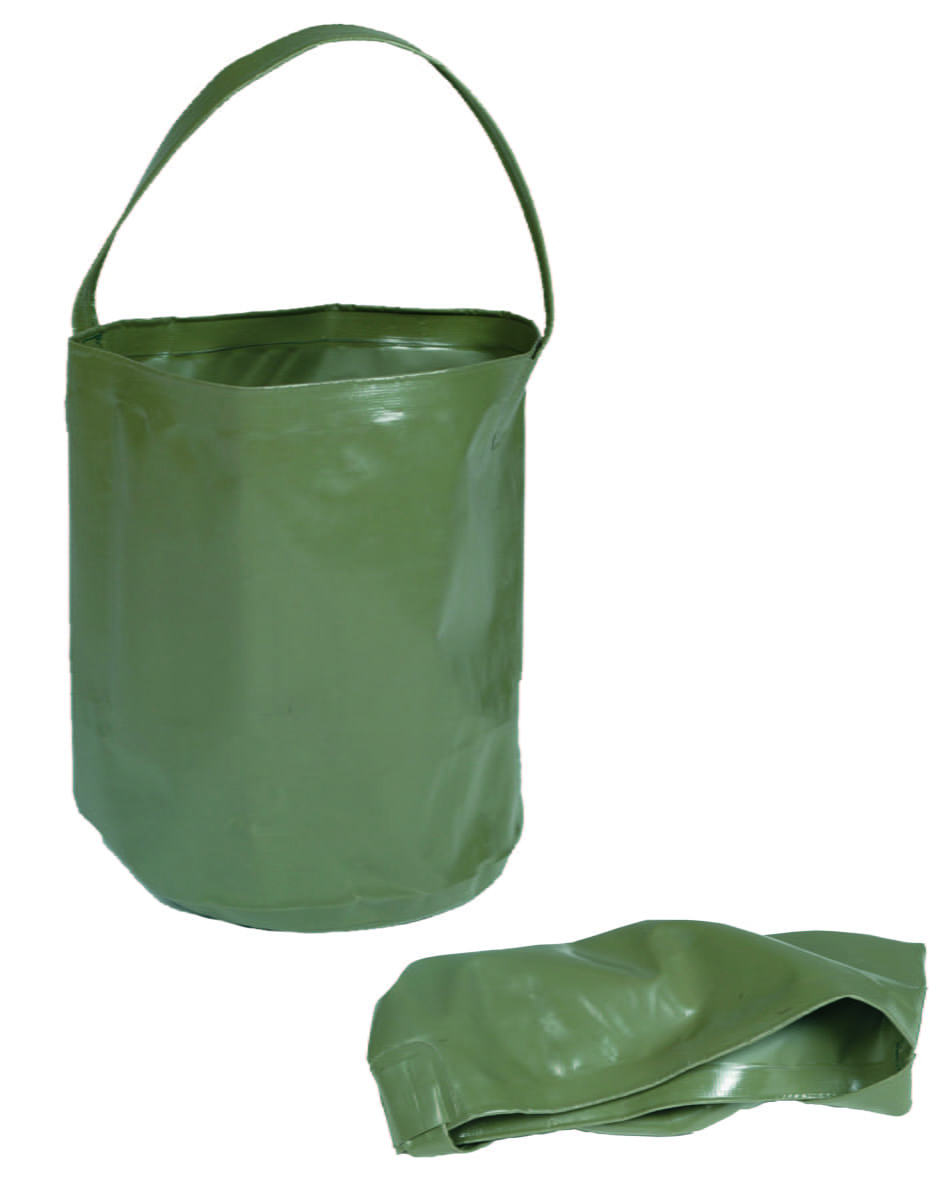 Seau pliable vert armée - 10 L -… - Maison