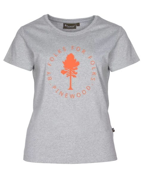 Pinewood Tree T-Shirt Damen grau Vorderseite