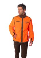 Hubertus Windblocker Warn-Wende-Fleecejacke oliv/orange