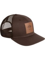 Blaser Leather Badge Kappe Dunkelbraun rechts