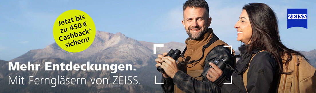 Bis zu 450 € Cashback beim Kauf eines ZEISS Fernglas